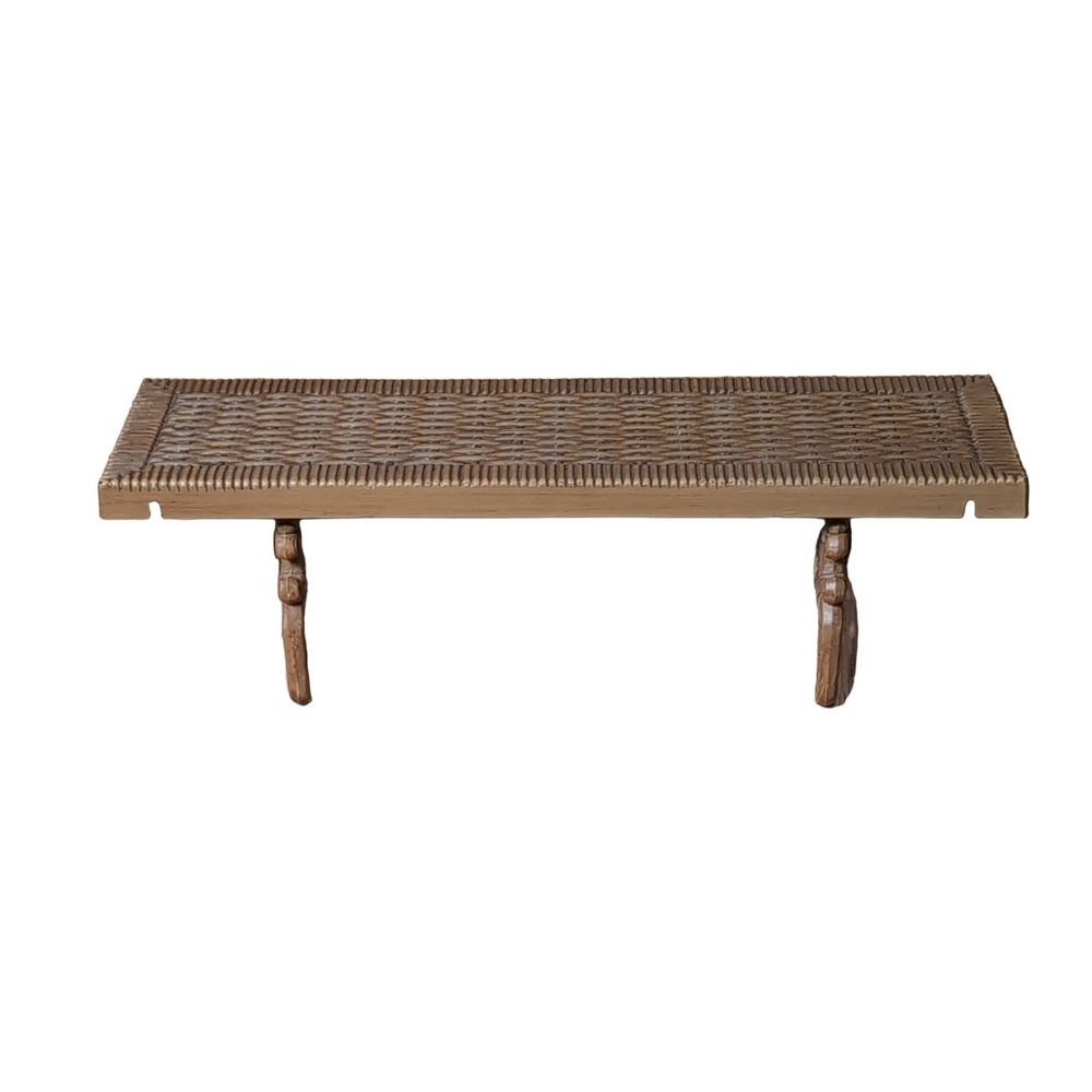 Homco Vintage Decorative Wall Shelf 3528 Faux Wicker Mid-Century Modern 1979